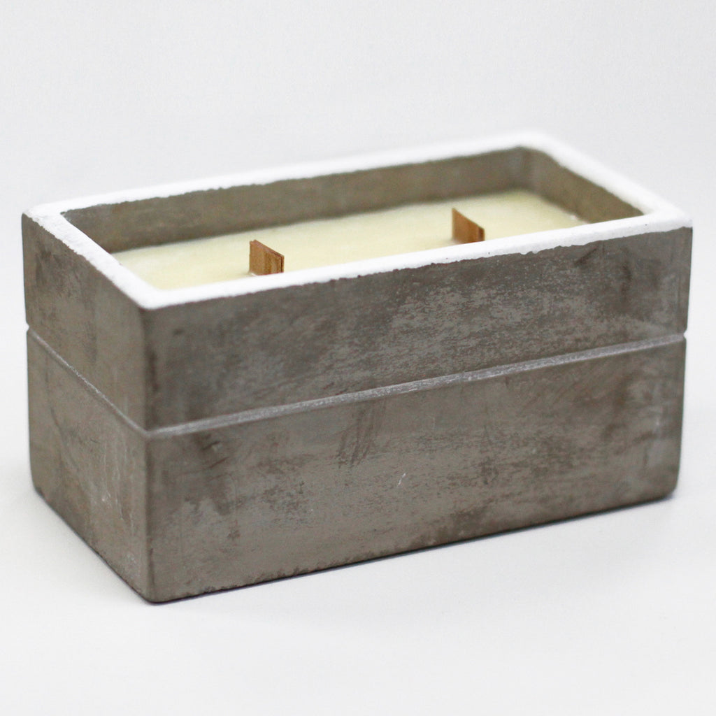 Re-energise & Revitalise - a Spiced South Sea Lime infused Wooden Wick Concrete Candle.