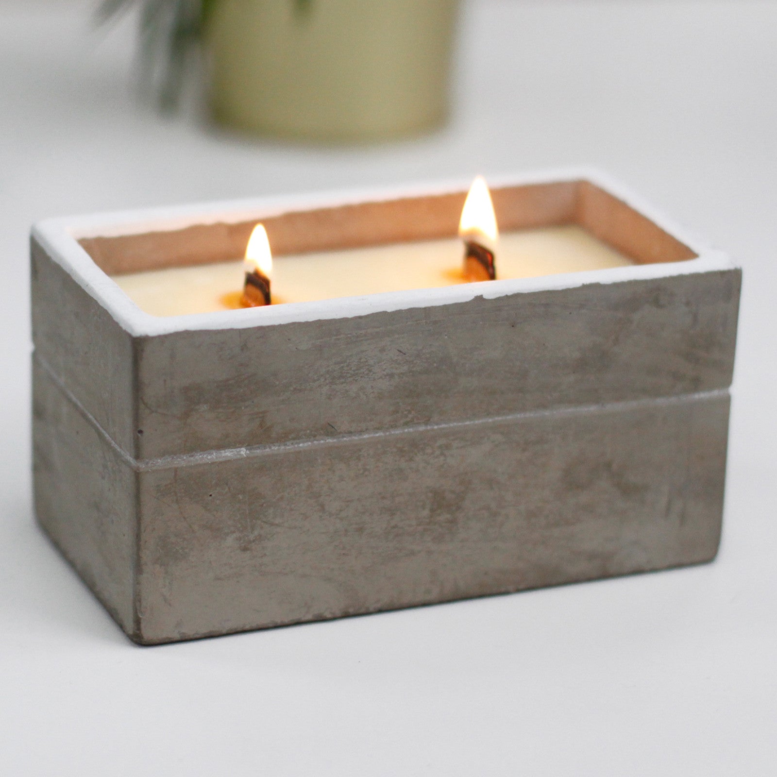 Re-energise & Revitalise - a Spiced South Sea Lime infused Wooden Wick Concrete Candle.