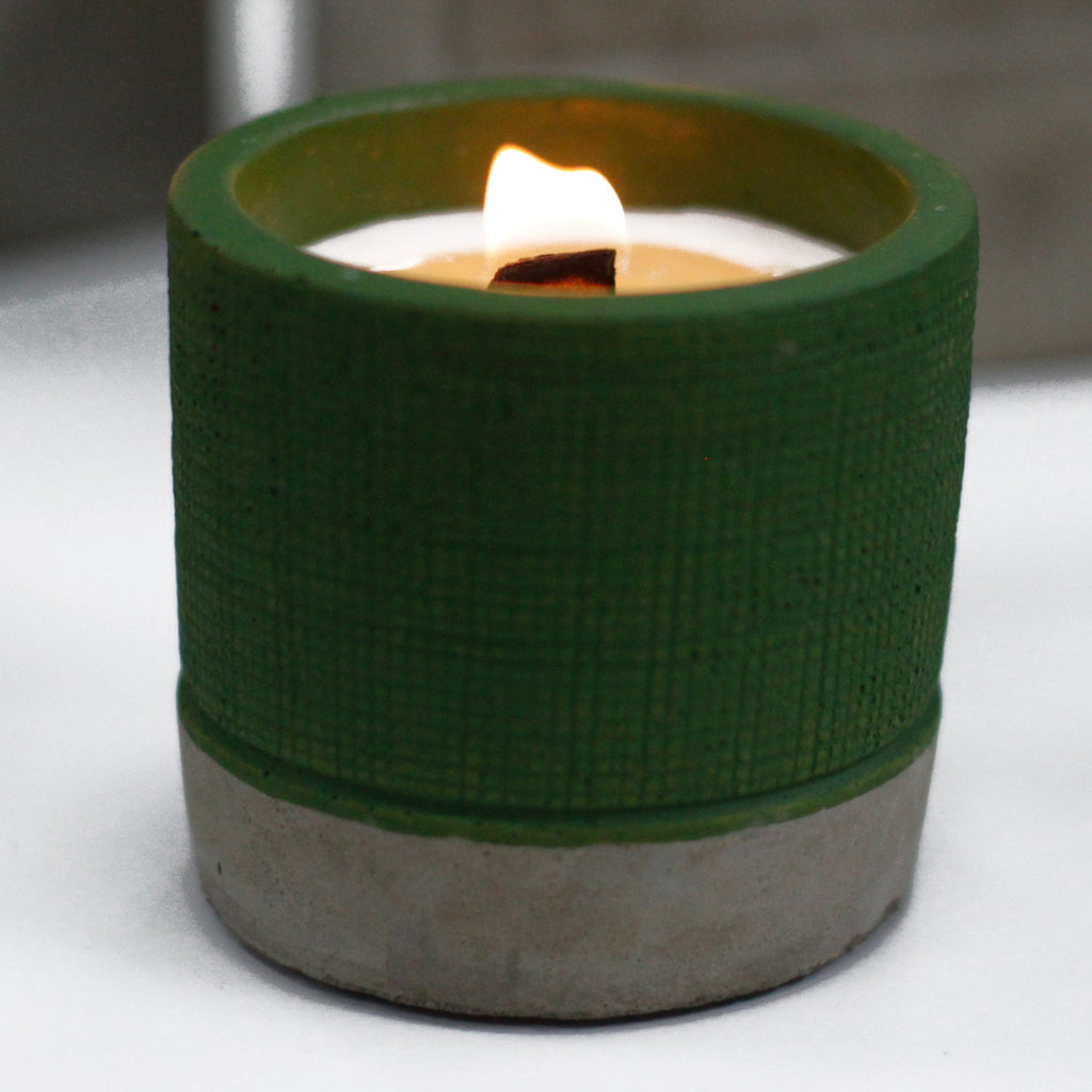 Focus & Calm - a Sea Moss infused Wooden Wick Concrete Candle.